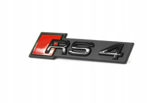 Logo Emblem RS4 Grill Audi A4 Black Aso Stamp