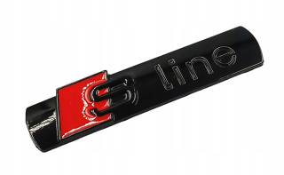Znaková pečiatka audi s-line sline čierny lesk