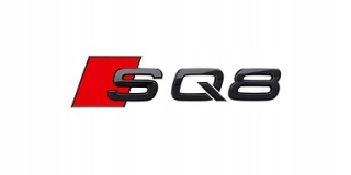 Znaková pečiatka zadné logo Audi sq8 čierna