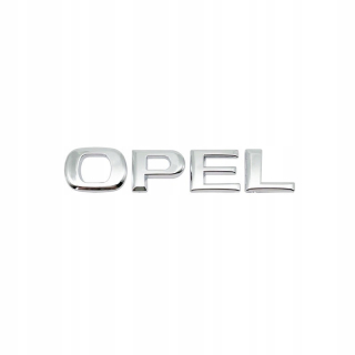 Známka nálepky na nápis nápisu Opel osobitne