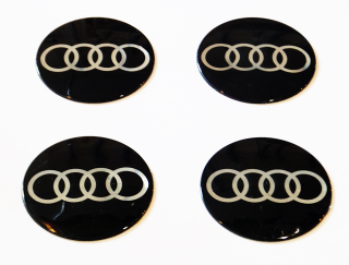 Nálepky na logové nálepky pre logo pre Hubcaps Audi 55 mm