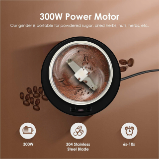 Elektrický kávový mlyn s kapacitou 300 W