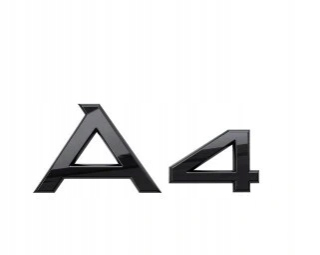 Čierny znak Audi A4 Sport Logo pečiatka dozadu