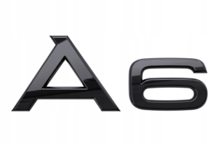 Čierny znak Audi A6 Sport Logo Známka dozadu
