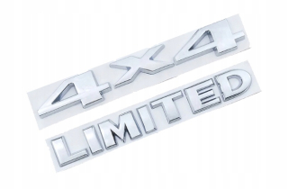 Znak nápis Jeep Limited 4x4 Chrome