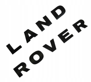 Znak nápis Land Rover Black Gloss