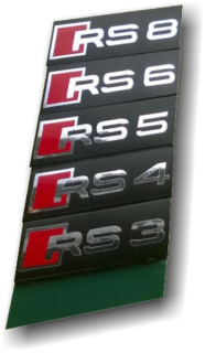 EMBLMAT RS3 RS4 RS5 RS6 RS8 na volante Audi!