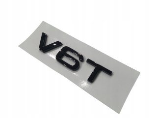 V6 t znak pre Audi čierny lesklý lesklý