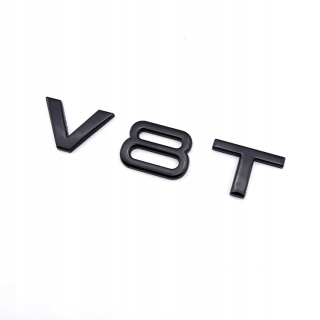 V8T EMBLEM Black Metal 3D Audi S6 S7 S8 Šablóna