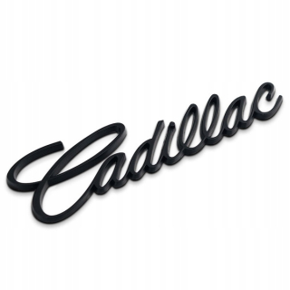 Emblapse pečiatka nápis kovový kov čierny cadillac