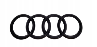 Znak loga pre Audi 285 mm predný čierny lesklý lesklý