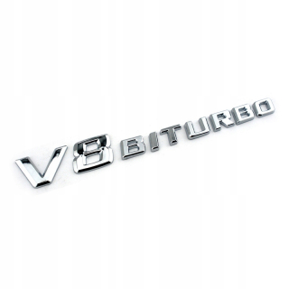 Znak pečiatka v8 buturbo chróm 3D super olsztyn