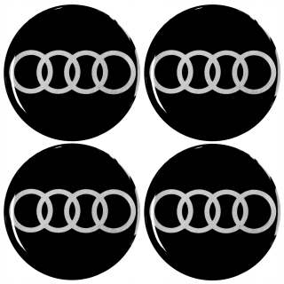 56 mm silikónové emblémy pre ráfiky Audi