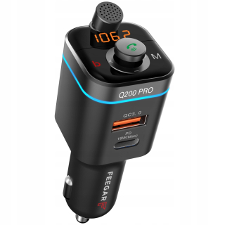 Feegar vysielač FM Bluetooth Charger QC 4.0 PD