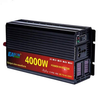 Invertor do auta 2000W solárny invertor čistá sínusová vlna 12