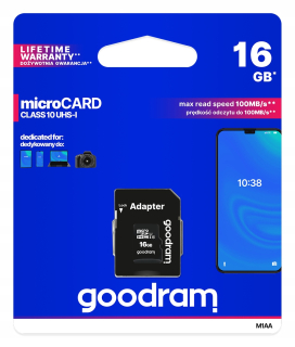 Goodram Micro SDHC karta 16 GB + adaptér SD 60 MB/s