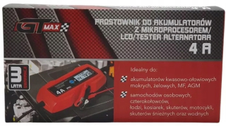 Klinový remeň kosačky - Usmerňovač GTMAX s mikroprocesorom/LCD 4A