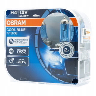 Žiarovky - H4 Osram Cool Blue Intense +30% Duo Box Xenon Look
