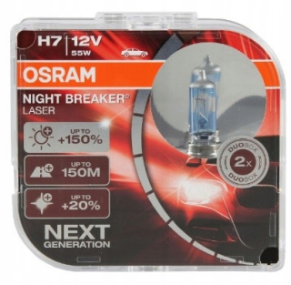 Žiarovky - H7 Osram 64210NL-HCB Night Breaker laser+150% duo