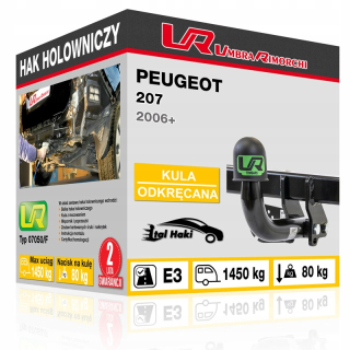 Towbar Peugeot 207, 2006-
