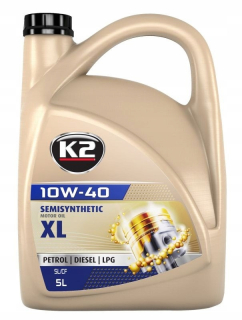 K2 olej 10W40 SL CF CF-4 5L Semi-syntetika