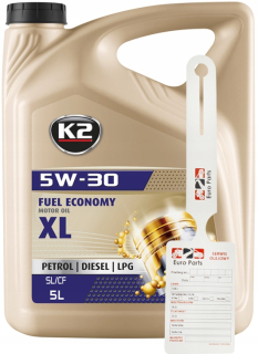 K2 Texar 5W30 5L HODNORIE PALIVA SEMI -SYNTHETICKÝ OLEJ