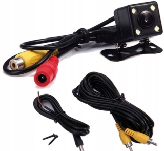 Cúvacie kamery - Parkovacia kamera 4 LED nočný režim IR RCA