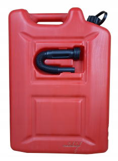 Kanister na benzín - 20L plastový plynový kanister + lievik