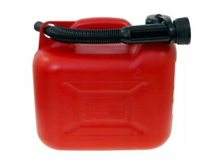 Kanister na benzín - 5L plastový plynový kanister + lievik