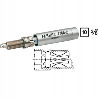 Sviečkový kľúč - Hazet Hazet Zapaľovacia sviečka 4766-2, 14 mm zásuvka - 3/8 ", s korunnou jarou