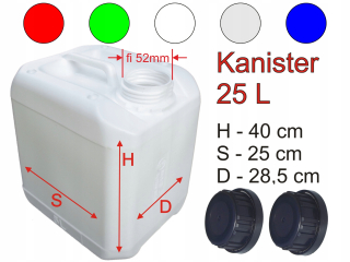 Kanister, bandaska - Canister 25L schvaľovacie palivo ADR inak