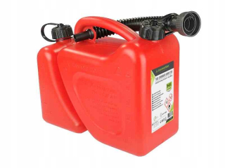 Kanister na benzín - Dvojm -chamberová palivová / olejová nádoba, 5L + 2L