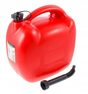 Kanister na benzín - 20L plastový kanister s bublinkovým lievikom