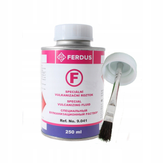 Záplaty, lepisdlo na oprau pneumatík - Sulkanizácia lepidla 250 ml kefy Ferdus