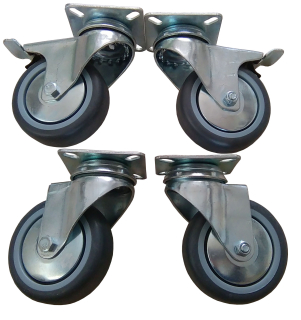Nastavte 4 ks blízko kolies kolies 75 mm 400 kg.