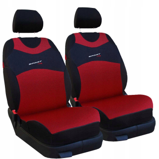 Autopoťahy - T -shirts for kreslá predná červená 1+1 pre Ford KA