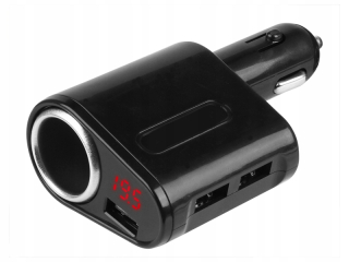 Nabíjačka s voltmeterom 3xUsB Euro 12/24 V zásuvku