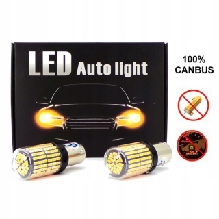 Žiarovky - LED 2X PY21W, BAU15S 12-24V 100% CANBUS ORANGE
