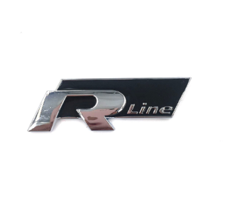 Známka s logom, čierna farba vw rline