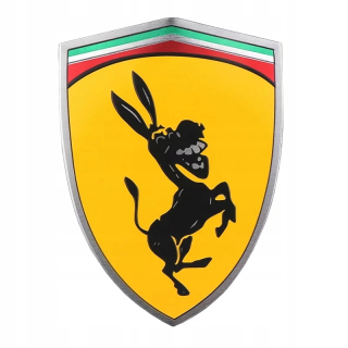 Logo Emblem Donkey Scuderia Ferrari vľavo a doprava
