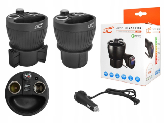 LTC Adapter Splitter Cup 120W 2 Sockets + USB