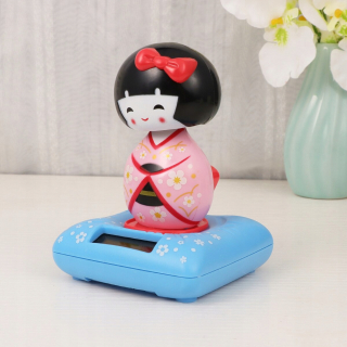 Doll Solar Car Kimono Kokeshi Swing D