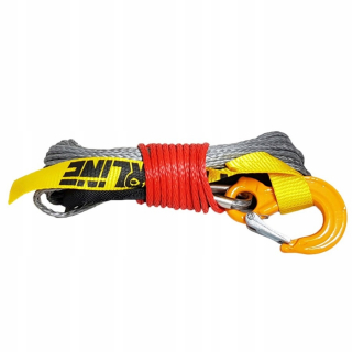 Lano Off-road - Syntetické lano 15m x 5 mm s kaullom a háčikom