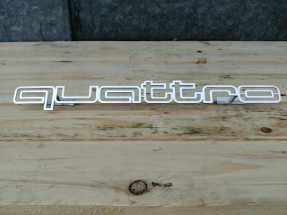Logo Emblem Stamp quattro z nehrdzavejúcej ocele NOx