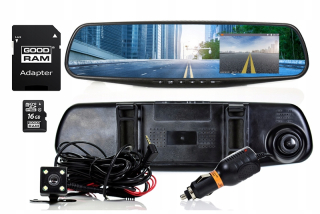 Zrkadlo automobilu s prednou+zadnou a kartou fotoaparátu