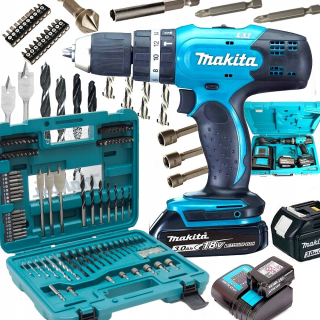 Vrtačka - Makita Screwdriver 5463563 18 V + Makita D-47248 Príslušenstvo Sada 100ks pre bity