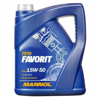 Mannol Favorite 15W50 motorový olej 5L