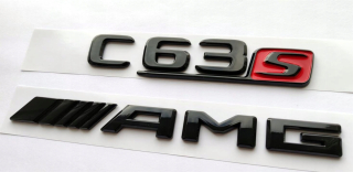 Mercedes C63S AMG Emblema Čierny lesklý lesklý