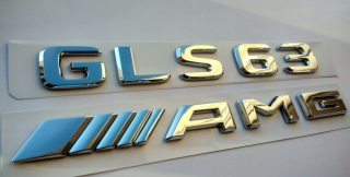 Mercedes GLS63 AMG chrómové emblémy