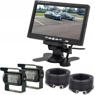 Cúvacie kamery - Monitor 7 "Reverzná sada 2x TIR Bus Camera